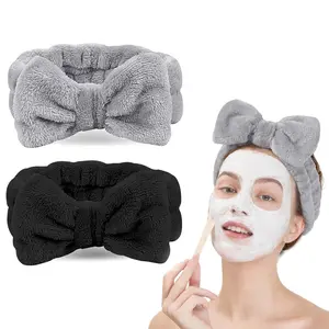 Face Washing,Skin Care,Makeup,Bow Spa Hair Headband for Washing Face