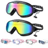 Adult Adjustable Leakproof Swimming Glasses - UV Protective Goggles, Anti-Fog, 180° Wide View, Anti-Fouling, Snug Secure Fit, Eye Care, Swimming Accessories with Earplugs, Mirror Feature, Great for Lessons, Parties, Laps, Ready for Pool, Beach, Open Water
