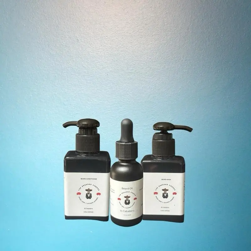 El Paquete Basico Beard Care Set - Beard Wash, Conditioner & Oil for Daily Moisture Hydration & Cleansing - Paraben-Free Sulfate-Free Formula - 3.4 oz Shampoo & 1 oz Oil