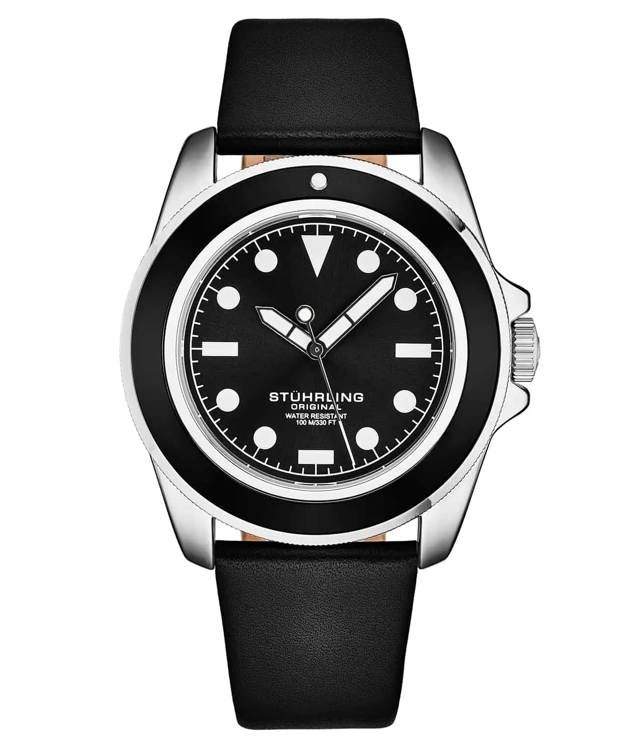 Stührling CarbonWave Men's Sport Dive Watch, 42mm, Japanese Quartz Movement, Bezel Rotation, Luminescent Hands (Model 4027)