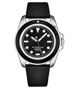 Stührling CarbonWave Japanese Quartz 42mm Dive Watch 4027