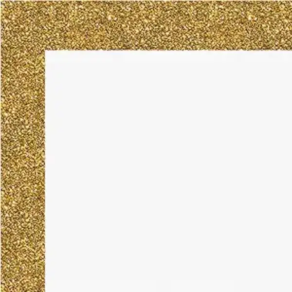 Geographic GEO24448M 25 in. Ultra-Brite Gold Glitter Rectangle Glam Wall Frame - Poster Board Photo Frame for Home, Room Decor