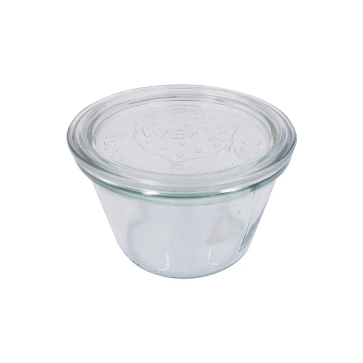 Packnwood 294WEK741 Transparent Bokocook Reusable Weck Jars with Glass Lid Mold - 6-Piece Kitchen Containers, 3.93 Dia. x 2.91 in., 12.5 oz, Ideal for Dish & Utensils Storage