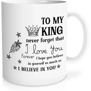 Personalized Coffee Mug for Men I Love You Gifts Kings Cup for Him Romantic Gift for Partner Father Boyfriend