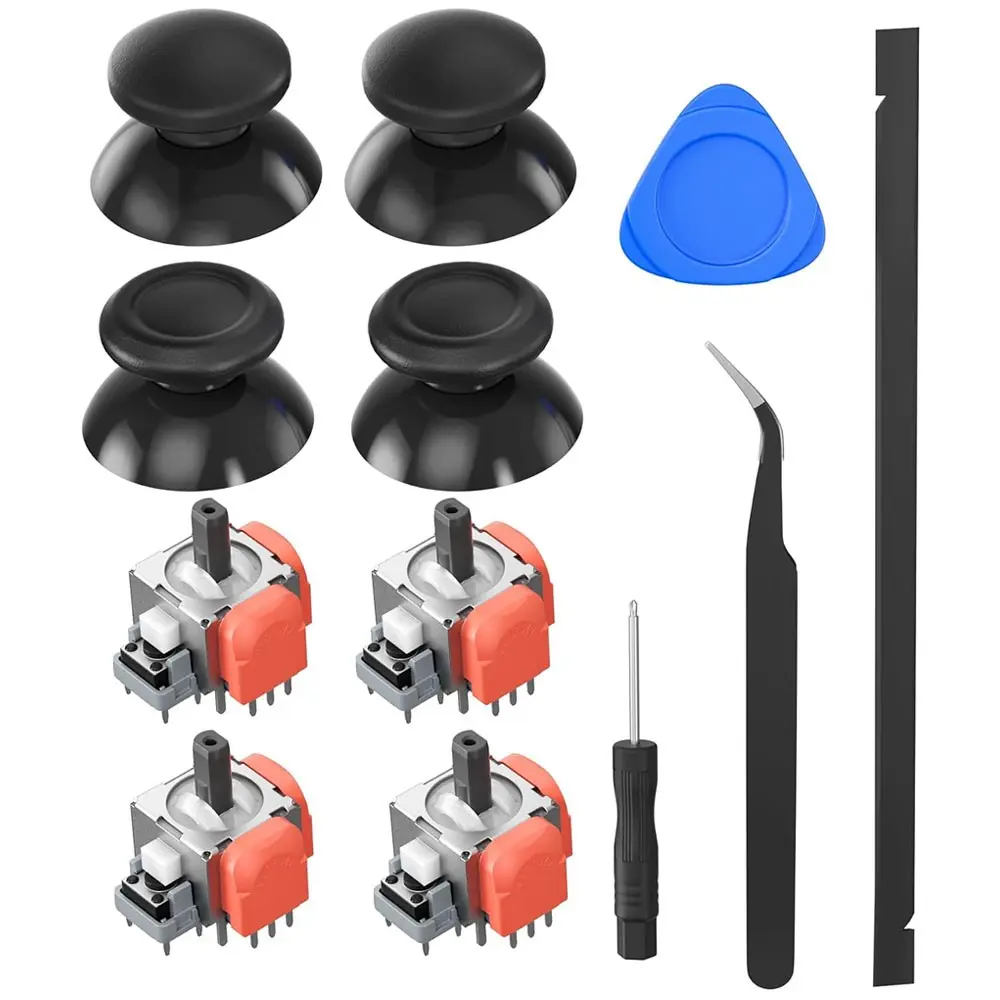 Tmr Joystick Replacement Module for Ps5 Console Dualsense & Dualsense Edge Controllers, Ps5 Drift Repair Kit with Two Joystick Caps and Tools, Grip, Precision Joystick Accessories, Gamepad Accessories, Console Accessory