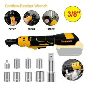 For DeWalt 20V Cordless Ratchet – Tool Only | Variable Speed Control 0-400 RPM | Forward/Reverse & Safety Lock | 8 Sockets (8-17mm) + Extension Bar – Perfect for Suspension Work