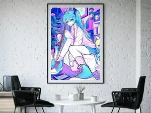 Hatsune Miku Rolling Girl print, Anime Poster, Girls Bedroom DecorHatsune Miku Poster & Photocards, Printable Wall Art