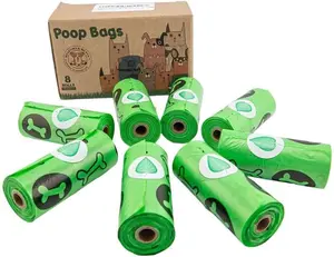 MEADOWS & MUTTS Dog Poop Bags - 120 Count Compostable Biodegradable Plant Based Pet Waste Bags | Leak Proof Extra Thick | Lavender Scented Eco-Friendly Puppy Poop Bags