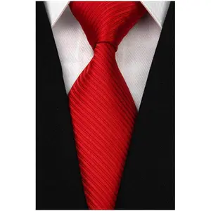 Men's Classic Solid Tie Silk Woven Necktie Jacquard Neck Ties For Men