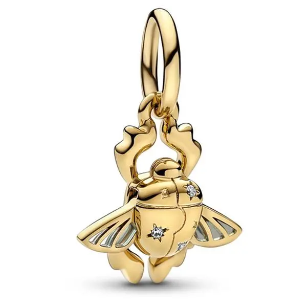 Pandora Disney Aladdin Scarab Beetle Dangle Charm 762345C01, Collectibles, Anniversary Gift, Enamel Wings