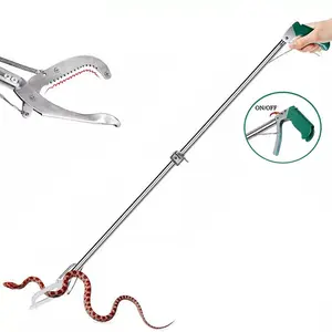 47" Folding Snake Tongs - Reptile Handling Tool Reptile Grabber Rattle Snake Catcher Wide Jaw Handling Tool