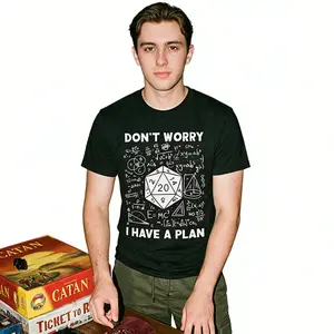 D20 Dice Math Formula Graphic Tee 100% Cotton Short Sleeve T Shirt For Tabletop RPG And Board Game Enthusiasts Trend Gift Trendy t-shirts