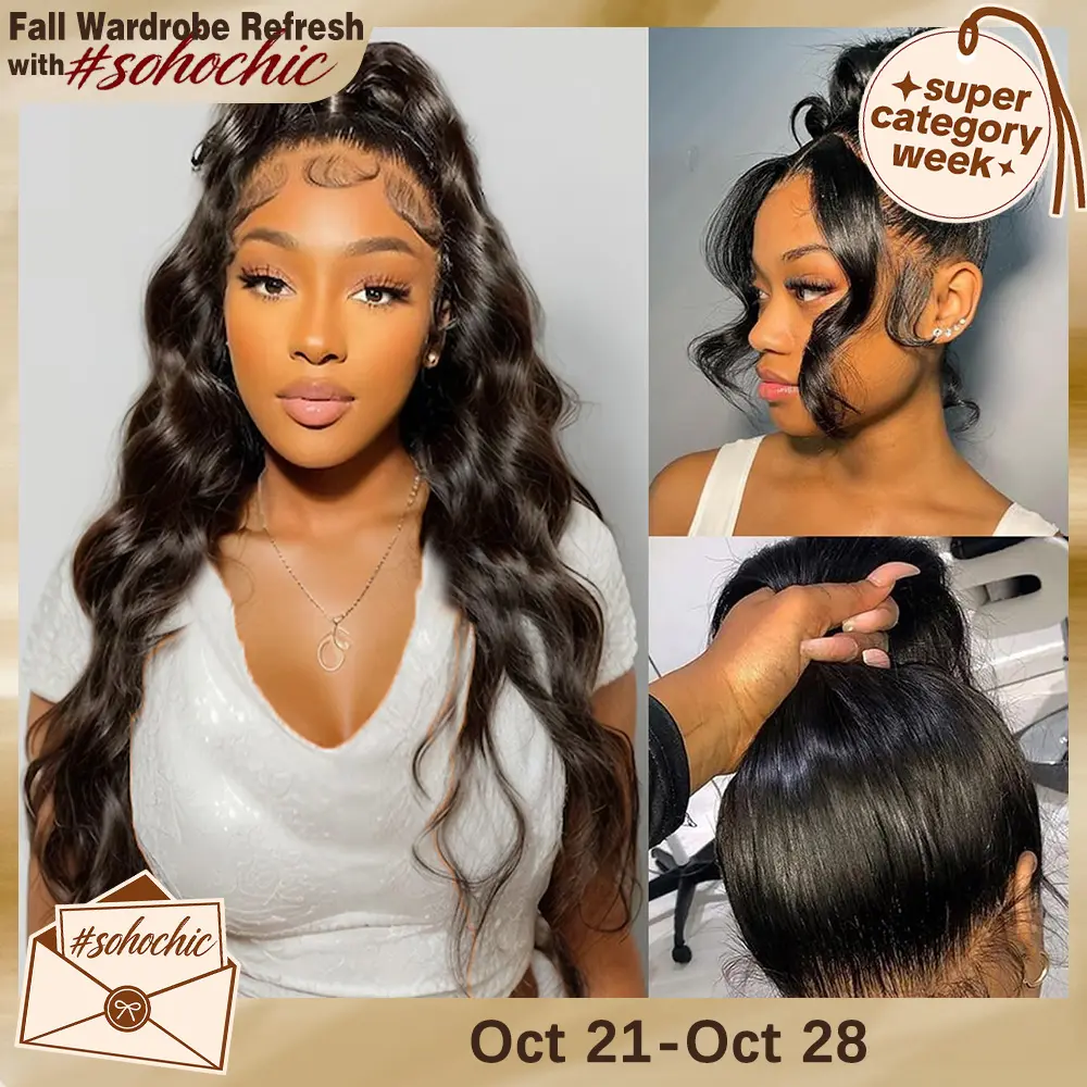 Tahikie 250% Density 360 Full Lace Invisi Strap Body Wave Wigs Human Hair Water Wave Transparent Lace Hidden Strap Frontal Black Wigs For Women #Summervibes#tiktokshopmemorialday #SummerWins #DealsForYouDays #TikTokShopBackToSchool#SohoChic