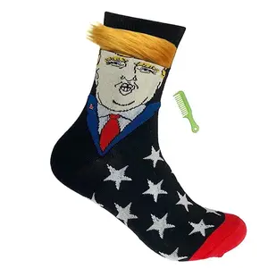 Funny Trump Unisex Socks Novelty Trump 2024 Stylish Hair Socks Perfect Trump Merchandise Gift Does not apply Comfort