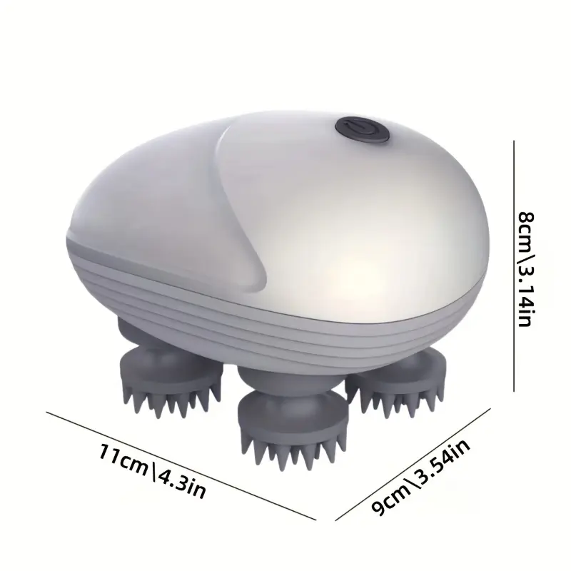 [Electric Pet Scalp Massager] 4 Rotating Massage Heads Pet Massager - Handheld Electric Cat and Dog Scalp Massager - Relax Muscles, Pet Gift