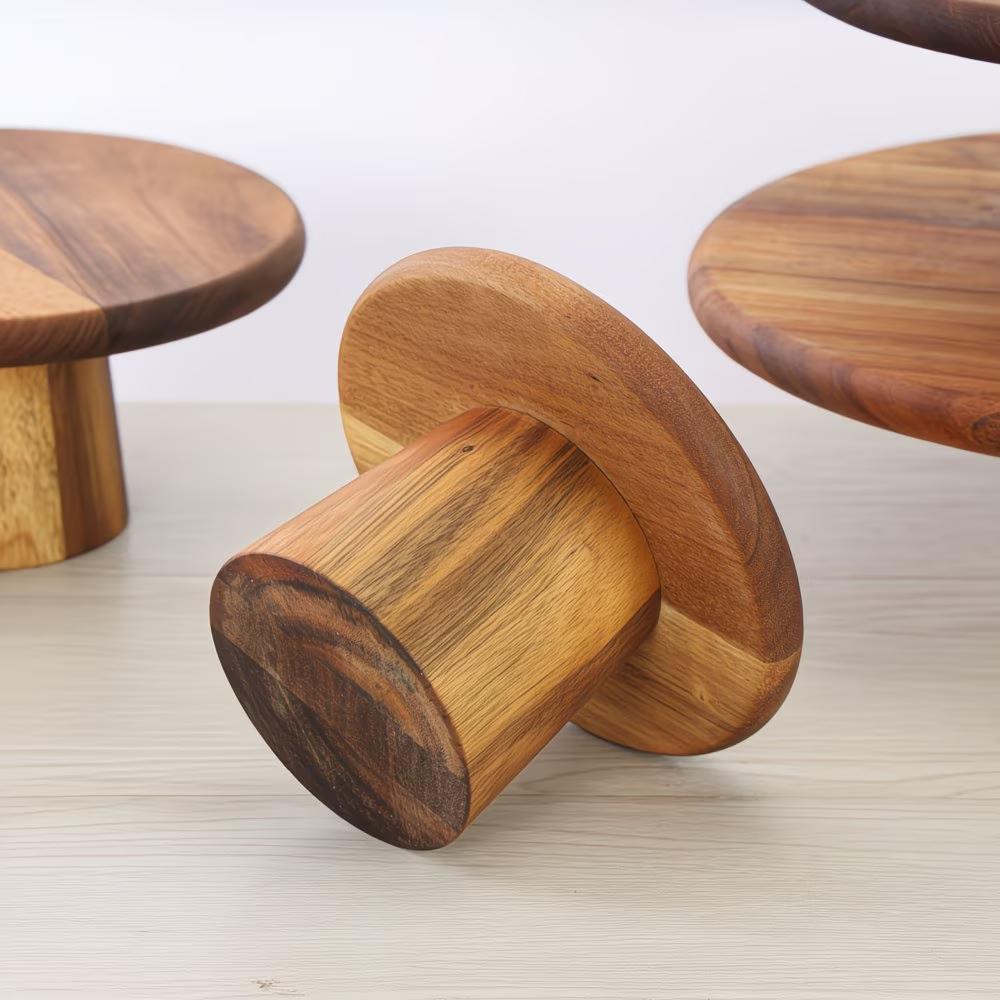 Wooden Cake Stand | Suitable for Various Purposes, Perfect for Serving Desserts, Afternoon Tea, and Displaying Cupcakes and Cakes on the Table