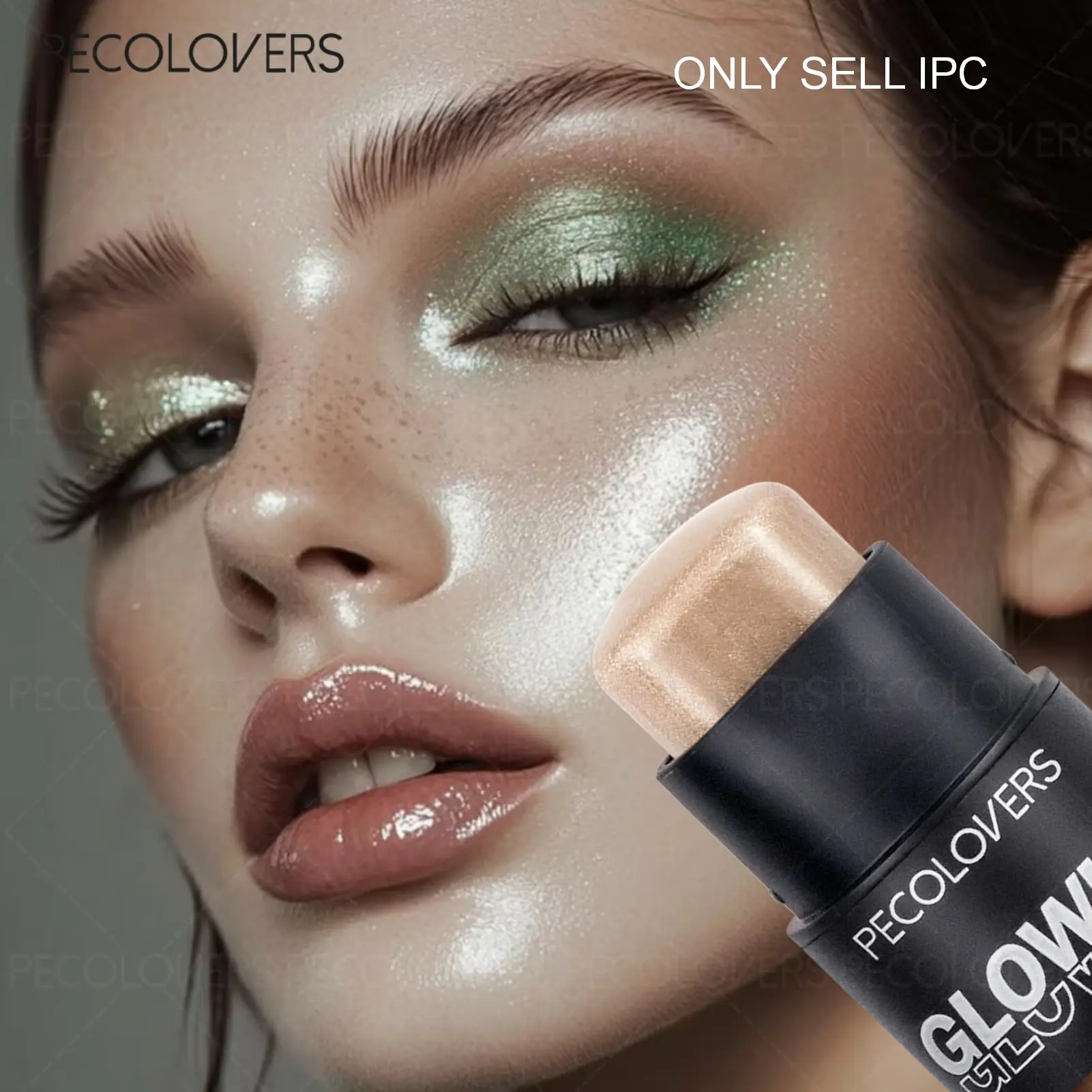 1PC Glitter Highlighter Sticks - Shimmering Body & Face Glow for Cheeks Perfect for Parties and Special Occasions, Party Makeup, Cosmetic, Shimmering Effect Face Corrector Contour Stick, Glowy Highlighter