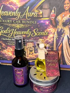 Car bundle comes with car spray , fragrance beads and hanging diffuser . Woody Aroma Woody Aromatic