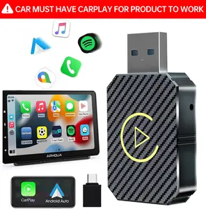 2 in 1 Wireless Apple CarPlay Adapter, Converts Wired to Wireless for Factory Wired CarPlay Cars from 2016+