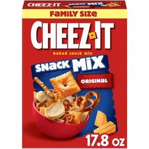 Cheez-It Snack Mix Original Family Size 17.8oz Box Crunchy Baked Snack Mix Ready-to-Eat Savory Snacks for Sharing Lunch or Everyday Snacking