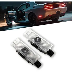2 Pcs Bee Badge LED Door Projectors Dodge Challenger Charger - Fade-Proof, Waterproof Ghost Shadow Puddle Lights & Welcome Projectors, Premium Car Door Courtesy Lamps
