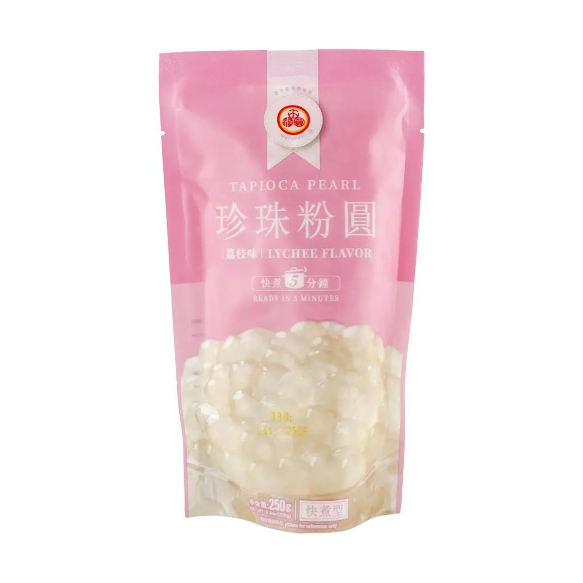 WuFuYuan Lychee Flavor Boba Pearls for Bubble Tea - 5-Minute Quick Cook Tapioca Pearls, 250g WuFuYuan Lychee Flavor Boba Pearls for Bubble Tea - 5-Minute Quick Cook Tapioca Pearls, 250g
