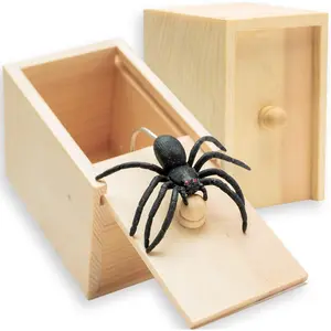 Fun Spider Money Surprise Box, Rubber Spider Prank Box, Handcrafted Spider in a Box Prank