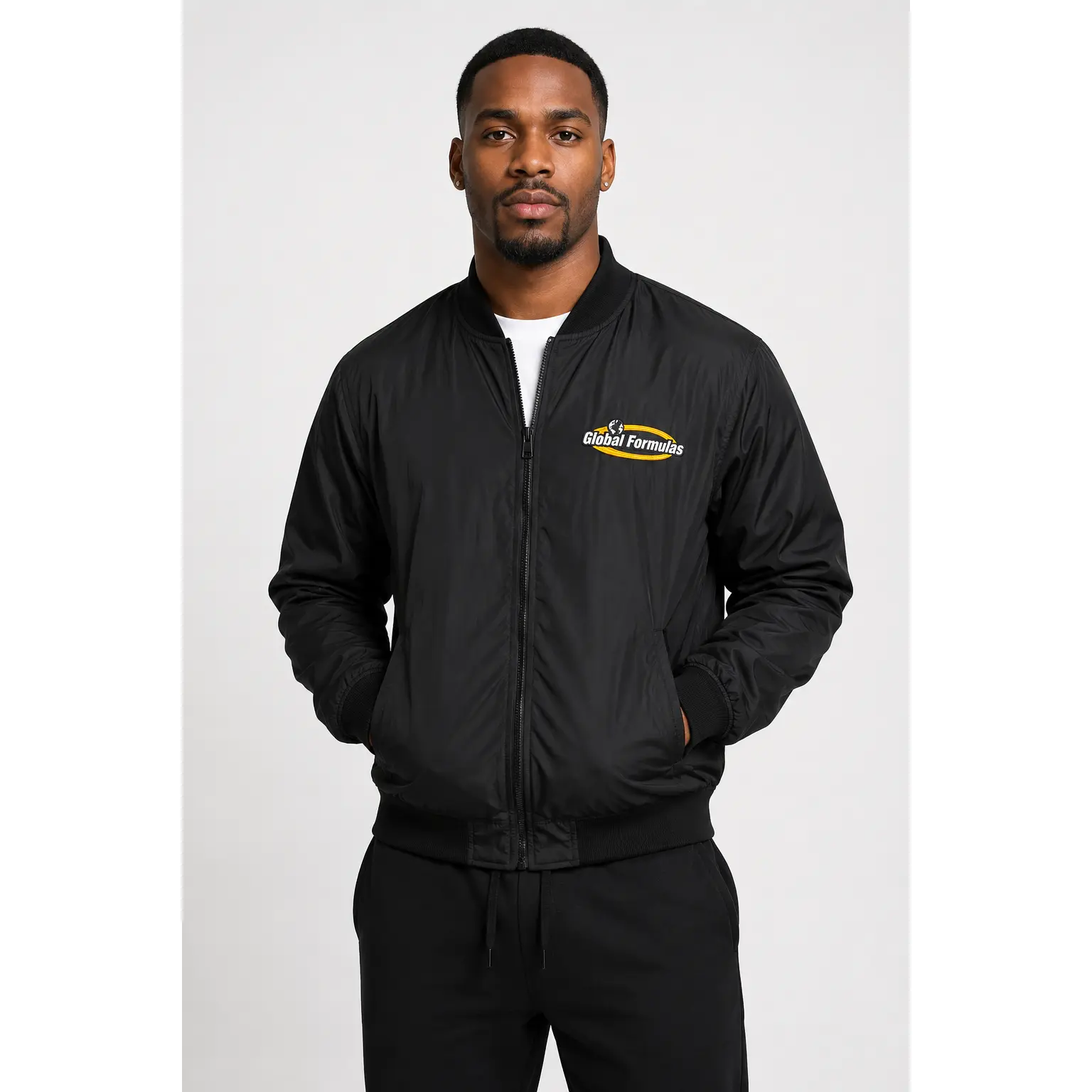 Global Formulas Premium Embroidered Bomber Jacket
