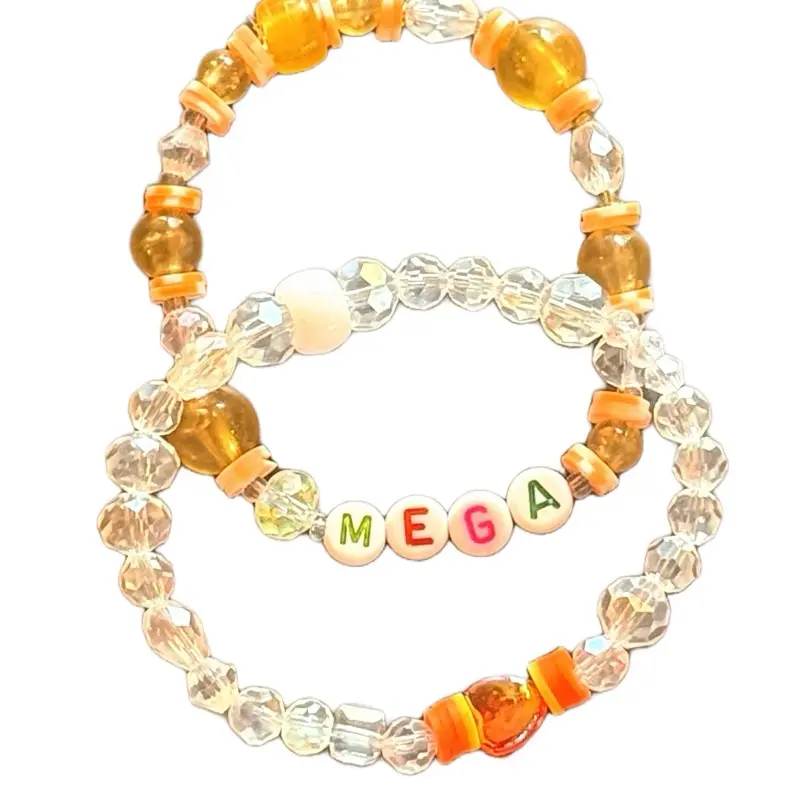MEGA Beaded Bracelet stack, Fashionable Crystal Charm Decor Beaded Bracelet for Women & Men, Trendy All-match & Exquisite Jewelry for Birthday Gift, Stackable Bracelets