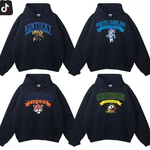 Custom University Black Hoodie Vintage College LOGO All Sport Teams Streetwear Top Sports Classic Pullover Long Sleeve Christmas t shirt Menswear Vintage Crewneck Cotton Tee 5KT