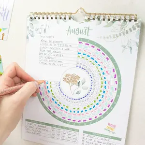 Habit Tracking Calendar, 8” x 10”, Greenery Habit Tracking Calendar, 8” x 10”, Greenery