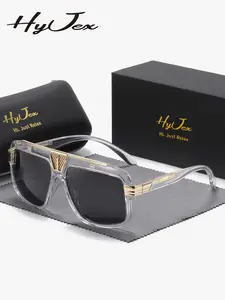 HyJex 1 Pair Unisex Trendy Stylish Full Frame Sunglasses Casual Style Rectangular Frame Polarized Sunglasses UV400
