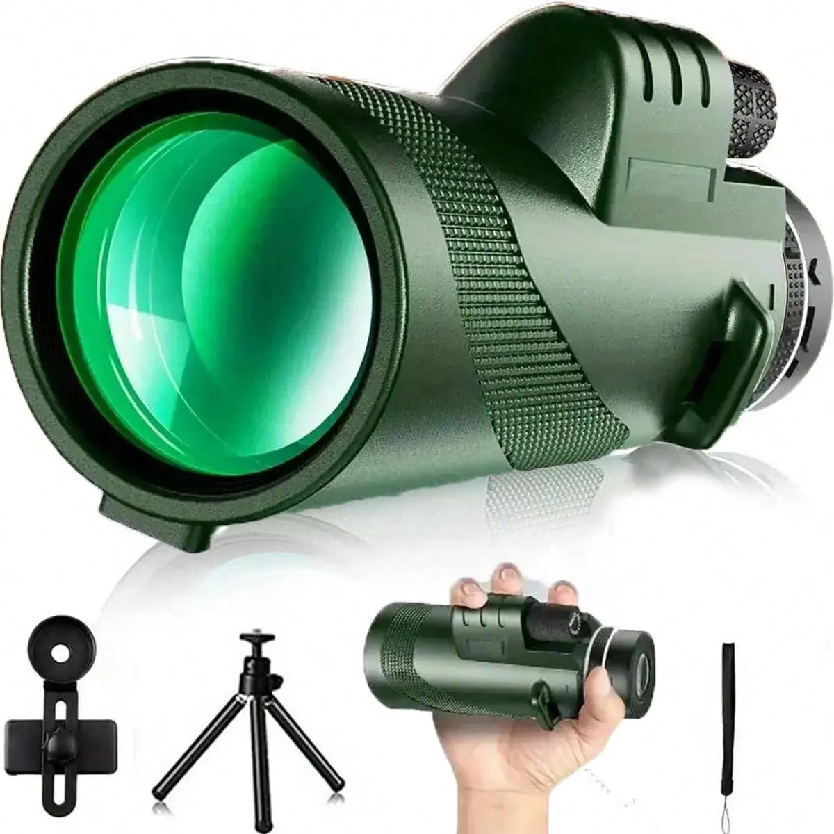 High Definition Zoom Monocular Telescope, 1 Count  Handheld High Magnification Monocular Telescope, Outdoor Camping Bird Watching Telescope