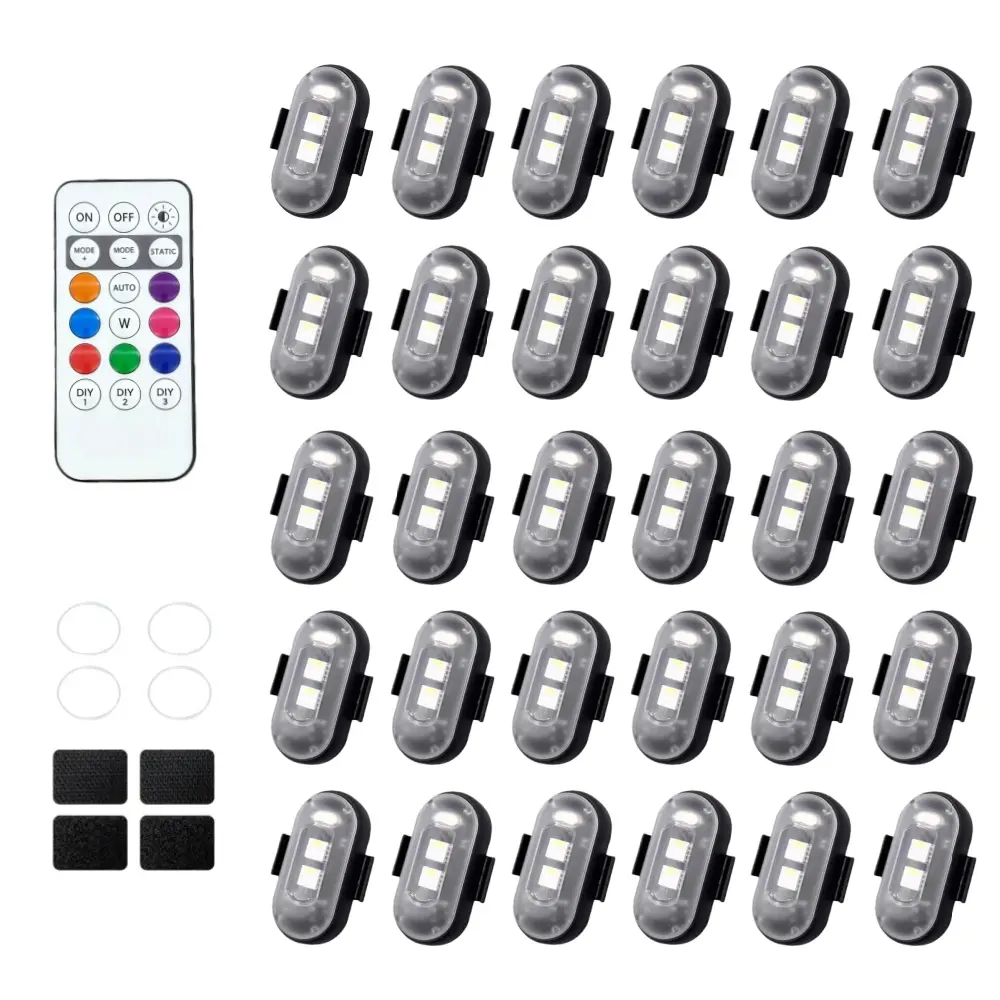 Striking Lights & USB Rechargeable,Wireless Led Lights with Remote Control for Car, Truck,automotive & Bike