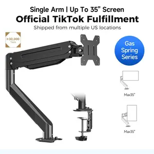 Suptek Monitor Mount Gas Spring Monitor Arm Desk Mount Up Fully Adjustable Fits 17-35 inch Monitors Weight Capacity up to 24.25 lbs Office Accessories MD8SE Ergonomic Design to Relieve Neck Pain, Ideal for Office & Home Setup
