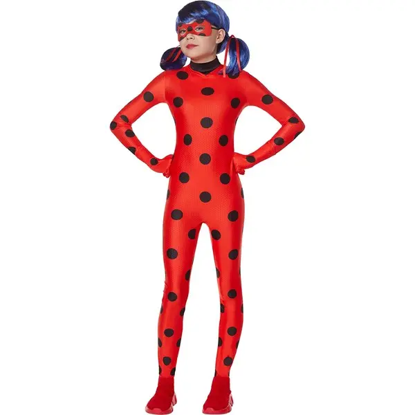 Girl's Miraculous Ladybug Costume with Wig