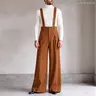 INCERUN Menswear Vintage Chic High-Waisted Straight-Leg Suspender Overalls - 100% Polyester, Adjustable Buckle Straps, Lightweight Breathable Plain, Fashion Party-Ready Jumpsuit with Modern Edge for Spring/Summer Casual Wear,sohochic