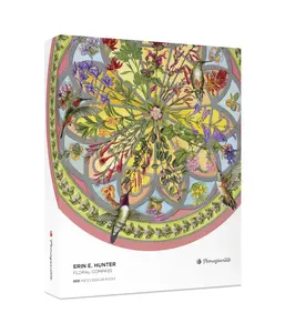 500-Piece Floral Compass Circular Puzzle - Matte Finish, Snug Fit, Honeycomb Pieces - Screen-Free Gift - Round Puzzle