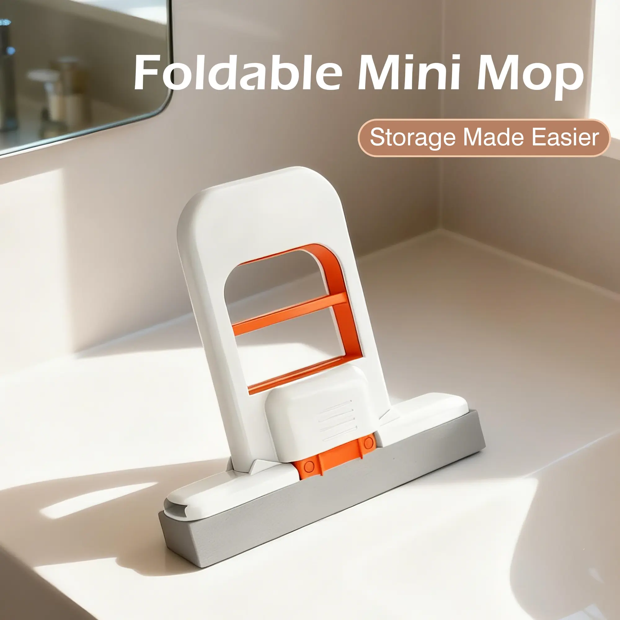 1 Count Self Squeezing Mini Mop, Streak‑Free Shine & Scratch‑Resistant Mopping