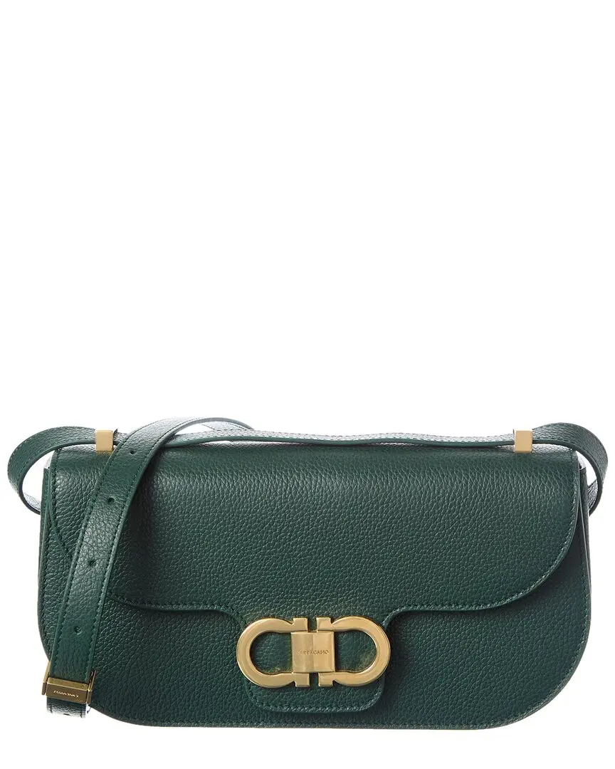 Ferragamo Gancini Double Leather Shoulder Bag Ferragamo Gancini Double Leather Shoulder Bag