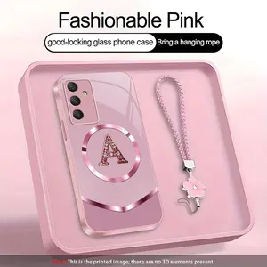 Suitable for [Galaxy A54] high-end MagSafe phone case🥰，and comes with a complimentary four-leaf clover lanyard—choose from all 26 letters.YM99