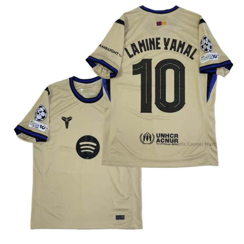 2526 Away  No.10 Lamine Yamal Retro Short Sleeve Soccer Football Jersey LALIGA