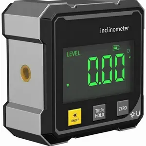 Professional Digital Angle Finder & Inclinometer with 4-Sided 360° Magnetic Base Dual Laser Guide Rechargeable LCD Backlight Protractor for Woodworking Construction Rotary Scissors Adapter with Spline Shapes Internal Boring Bar Turning Tool Holder Slotted