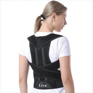 Posture Corrector for Men and Women, Adjustable Back Brace with Velcro Straps, Improves Sitting & Standing Posture, Relieves Neck & Shoulder Pain