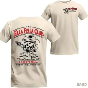 Ella Fella Club Shirt, Southern Western Streetwear Shirt, Classic Americana Outfit For Men Women, Unisex Casual Graphic T-Shirts - KitchenEra