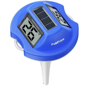 Pool Thermometer Floating Easy Read with Dual-Sized Screens, Pool Temperature Thermometer Floating for SPA, Ponds (Darkblue)