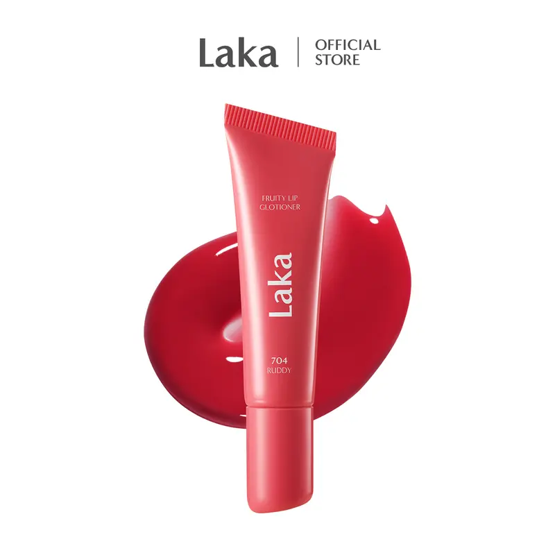 [Laka] Fruity Lip Glotioner —  Lip Gloss with Juicy Color, Conditioning Care & High Shine, Jelly Tip for Hygienic & Easy Application