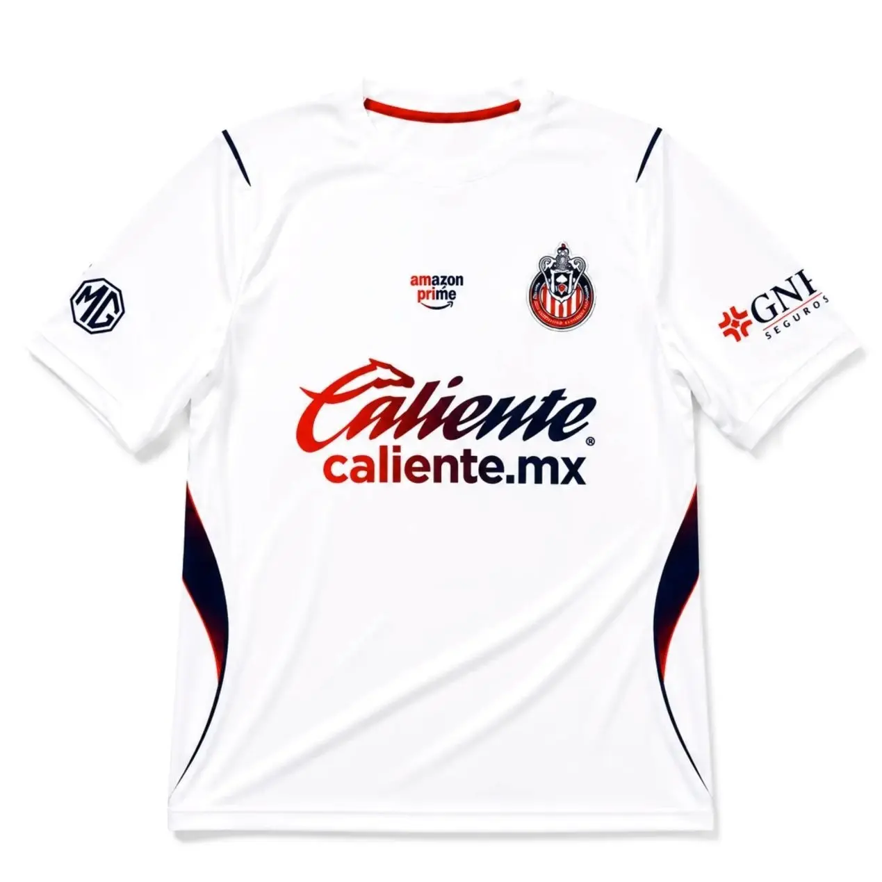 White Chivas Away Soccer Jersey 26-27, Soccer Activewear Quick-Dry Performance Football Shirt, Breathable Game Day Sports Top for Soccer Fans