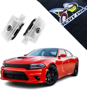 2pcs Door Welcome Light Led Super Bee Scatpack for challenger Charger Magnum Projector Ghost Shadow Puddle Courtesy Step Lights Pack Square projection logo light