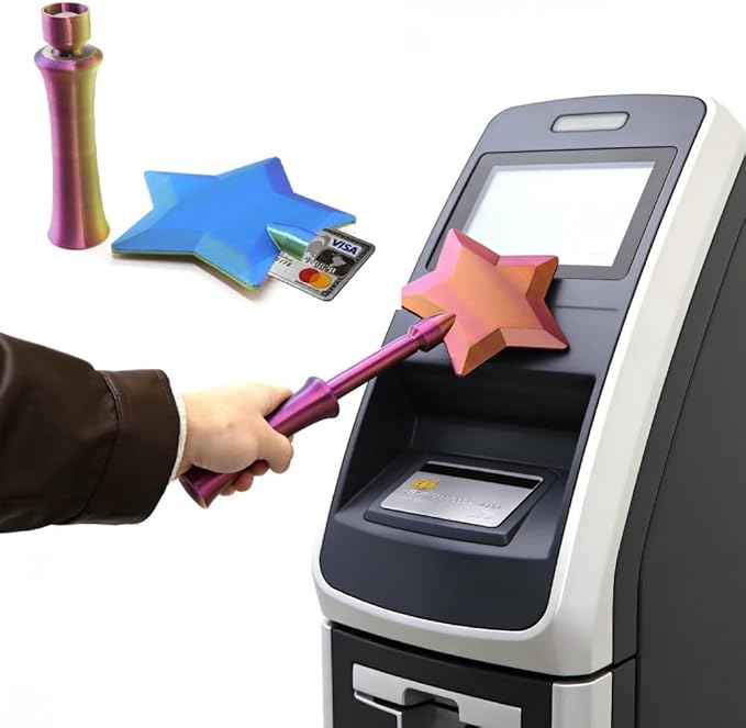3D Printed Tap to Pay Credit Card Wand, Magic Wand with Telescoping Rod, Contactless Payment Tool for Credit Cards & Debit Card, Convenient Payment Accessory